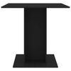 vidaXL Dining Table Black 80x80x75 cm Engineered Wood