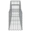 vidaXL Arched Gabion Baskets 12 pcs 200x30x40/60 cm Galvanised Iron