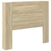 vidaXL Headboard Cabinet with LED Sonoma Oak Engineered Wood