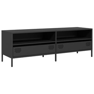 vidaXL TV Cabinet Black 135x39x43.5 cm Cold-rolled Steel