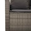 vidaXL 6 Piece Garden Sofa Set with Cushions Grey Poly Rattan