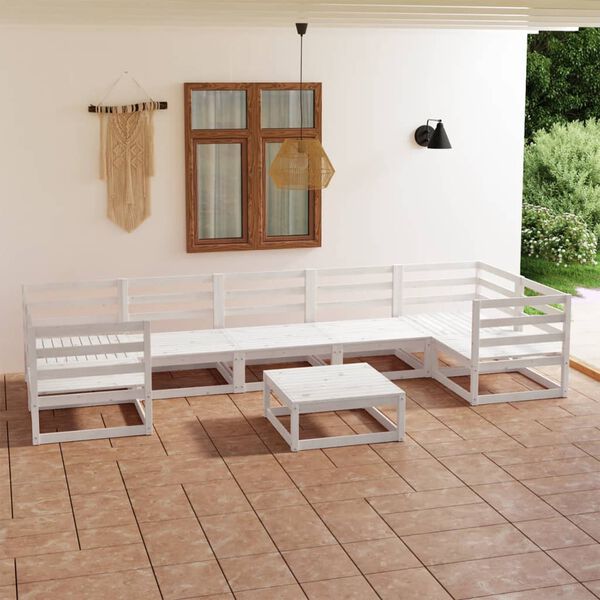 vidaXL 8 Piece Garden Lounge Set Solid Pinewood