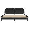 vidaXL Bed Frame "Viana" without Mattress Black 180x200 cm King Faux Leather