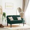 vidaXL Bench with Backrest Dark Green 119.5x64.5x75 cm Velvet
