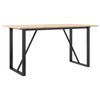 vidaXL Dining Table O-Frame 140x80x75 cm Solid Wood Pine and Steel