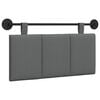 vidaXL Hanging Headboard Wall-mounted Dark Grey 100 x 55 x 5 cm Fabric