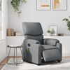 vidaXL Electric Massage Recliner Chair Grey Faux Leather