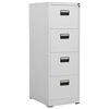 vidaXL Filing Cabinet | Light Grey | Steel | Medium | Filing Cabinet
