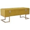 vidaXL Bench with Storage Compartment 105 cm Mustard Velvet