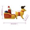 vidaXL Christmas Inflatable Santa and Reindeer Decoration LED 130 cm
