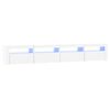 vidaXL TV Cabinet with LED Lights White 240x35x40 cm
