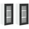 vidaXL Dishwasher Panel Kalmar 2 pcs Black 40 x 31 x 80 cm
