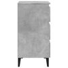 vidaXL Bed Cabinet with Metal Legs 2 pcs Concrete Grey 40x35x69 cm