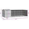 vidaXL Bird Cage Anthracite 845 x 304 x 247 cm Galvanised Steel