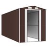 vidaXL Garden Shed Dark Brown 192x523x223 cm Galvanised Steel