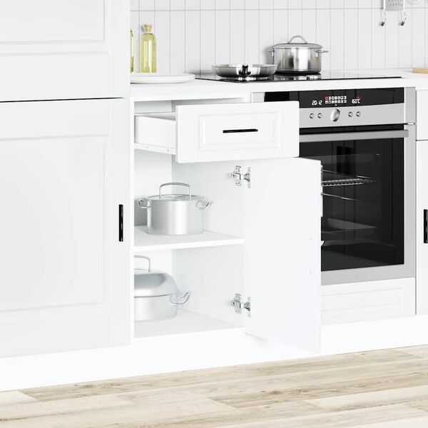 vidaXL Kitchen Base Cabinet Porto White Engineered Wood