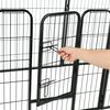 vidaXL Dog Playpen 16 Panels Steel 60x80 cm Black