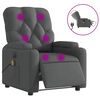 vidaXL Electric Massage Recliner Chair Dark Grey Fabric