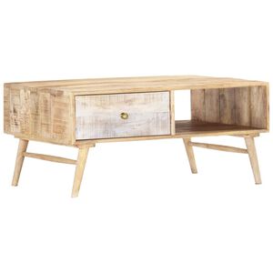 vidaXL Coffee Table | Brown | Solid Mango Wood | 88cm | Storage | Vintage Style