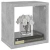 vidaXL Wall Cube Shelves 4 pcs Concrete Grey 22x15x22 cm