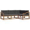 vidaXL Outdoor Sofa Set 4 pcs Natural and Anthracite