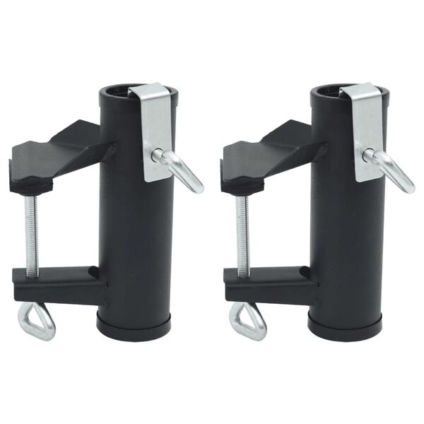 vidaXL Umbrella Clamps for Balcony 2 pcs 25-38 mm Steel