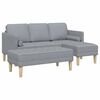 vidaXL Sofa Set 2 pcs Light Grey Polyester