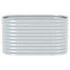 vidaXL Garden Raised Bed 160x80x81 cm Galvanised Steel Silver