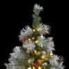 vidaXL Artificial Hinged Christmas Tree 150 LEDs & Ball Set 120 cm