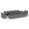 vidaXL Garden Dining Set | Grey and dark grey
