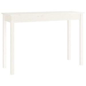vidaXL Console Table White 110x40x75 cm Solid Wood Pine