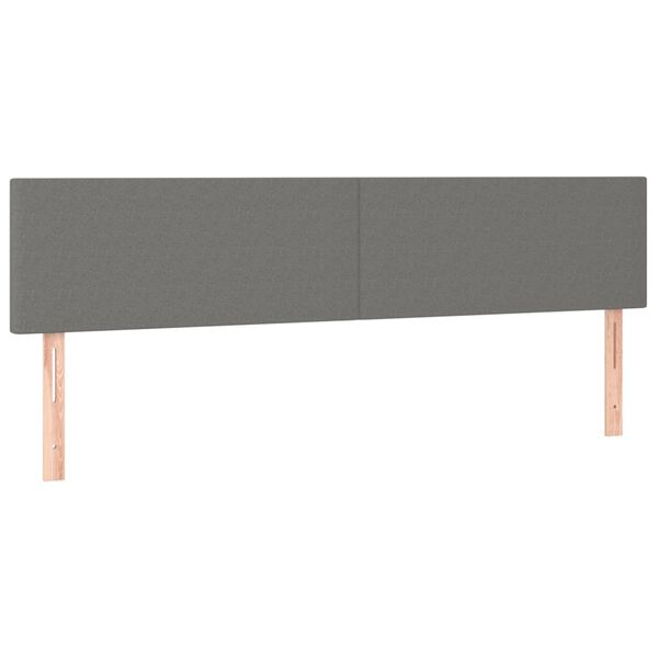 vidaXL Headboards Dark Grey 160x5x78/88 cm Fabric