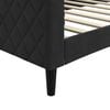 vidaXL Day Bed without Mattress Black 90x190 cm Velvet