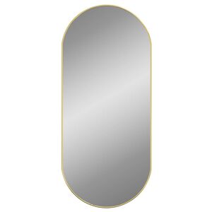 vidaXL Wall Mirror Gold 100x45 cm Oval