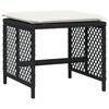 vidaXL 13 Piece Garden Dining Set with Cushions Black Poly Rattan