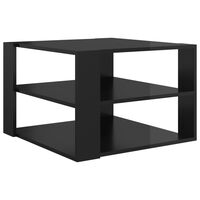 vidaXL Coffee Table High Gloss Black 60x60x40 cm Engineered Wood