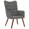vidaXL Relaxing Chair with Stool Dark Grey Velvet