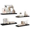 vidaXL Floating Wall Shelves 4 pcs High Gloss Black 80x23.5x3.8 cm MDF