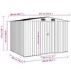 vidaXL Garden Storage Shed Brown 257x205x178 cm Steel
