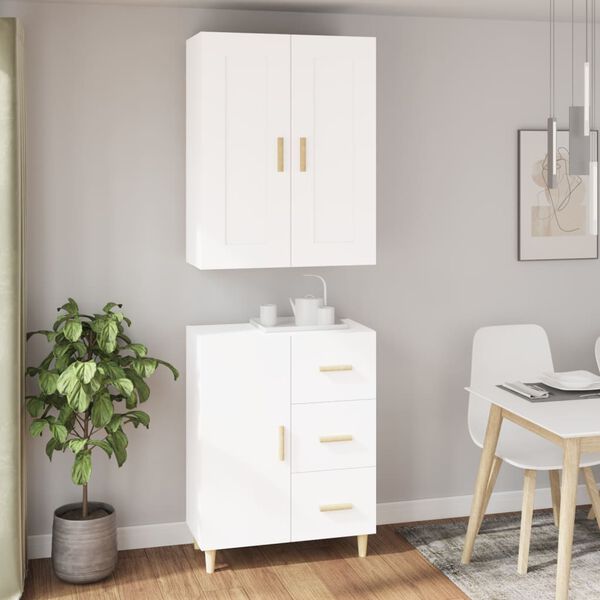 vidaXL Highboard White Engineered Wood