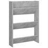 vidaXL Wall Shoe Cabinet Concrete Grey 60x18x90 cm Engineered Wood