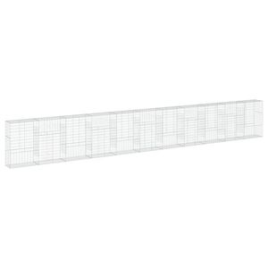 vidaXL Gabion Basket with Cover 1100x50x150 cm Galvanised Iron