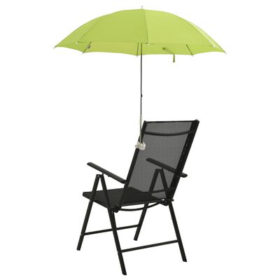 vidaXL Camping Chair Parasols 2 pcs Green 105 cm