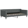 vidaXL Daybed with Trundle&Drawers without Mattress Dark Grey 90x190 cm