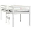 vidaXL High Sleeper Bed without Mattress White 90x190 cm Single Solid Wood Pine