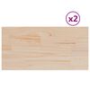 vidaXL Table Tops 2 pcs 70x35x2.5 cm Rectangular Solid Wood Pine