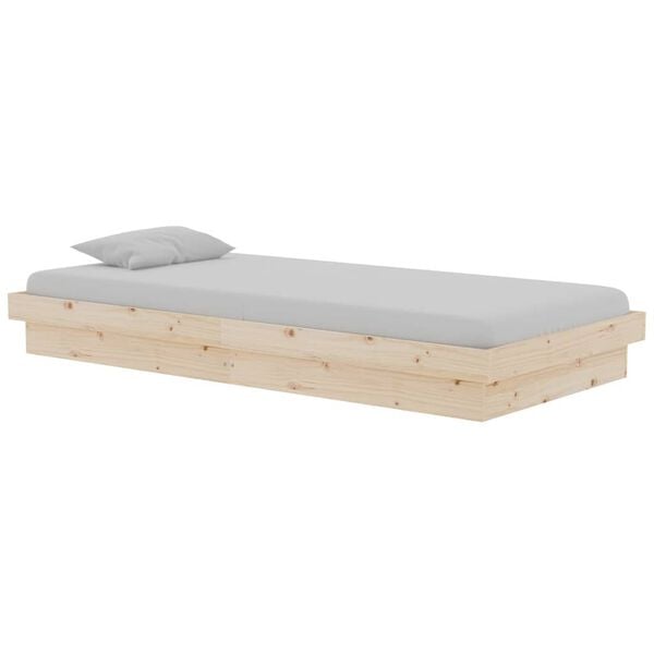 vidaXL Bed Frame without Mattress Solid Wood Single