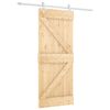 vidaXL Sliding Door 85 x 210 cm Solid Pine Wood (Untreated)