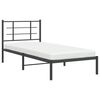 vidaXL Metal Bed Frame without Mattress with Headboard Black 90x190cm