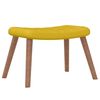 vidaXL Relaxing Chair with a Stool Mustard Yellow Velvet